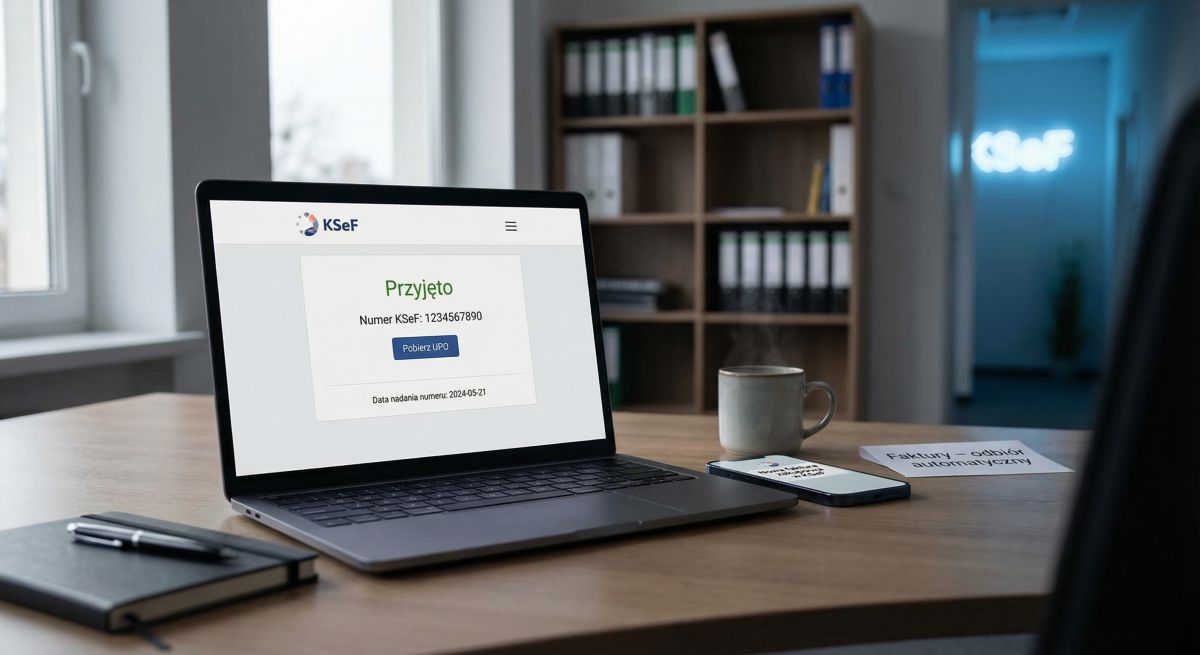 Ekran KSeF: faktura przyjęta